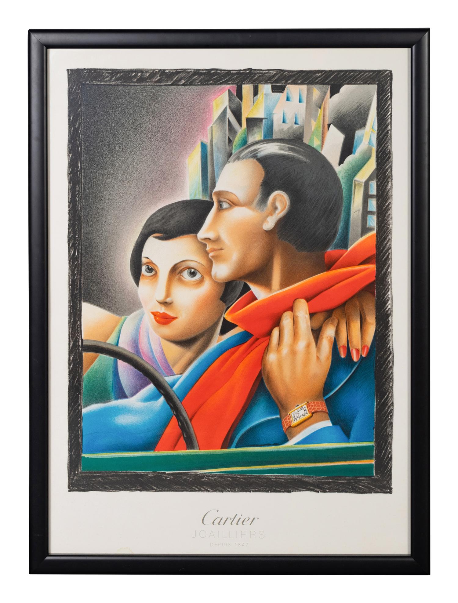 A Cartier Joailliers Watch Poster — 20TH CENTURY