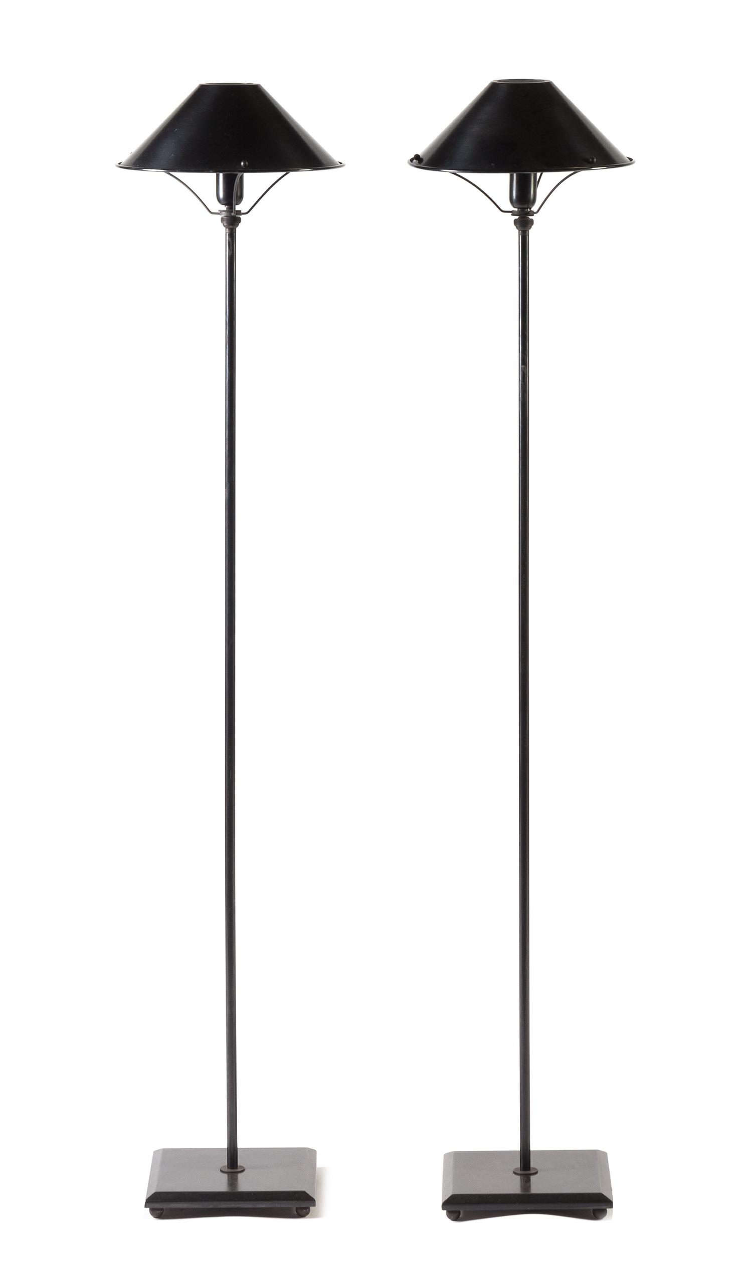 A Pair of Anna Lari Ambra Floor Lamps Height overall 53 inches. — DESIGNED BY ERIK DAHL & GIORGIO GANDELLINI, 1982