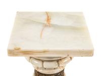 A Continental Gilt Metal Mounted Onyx Pedestal