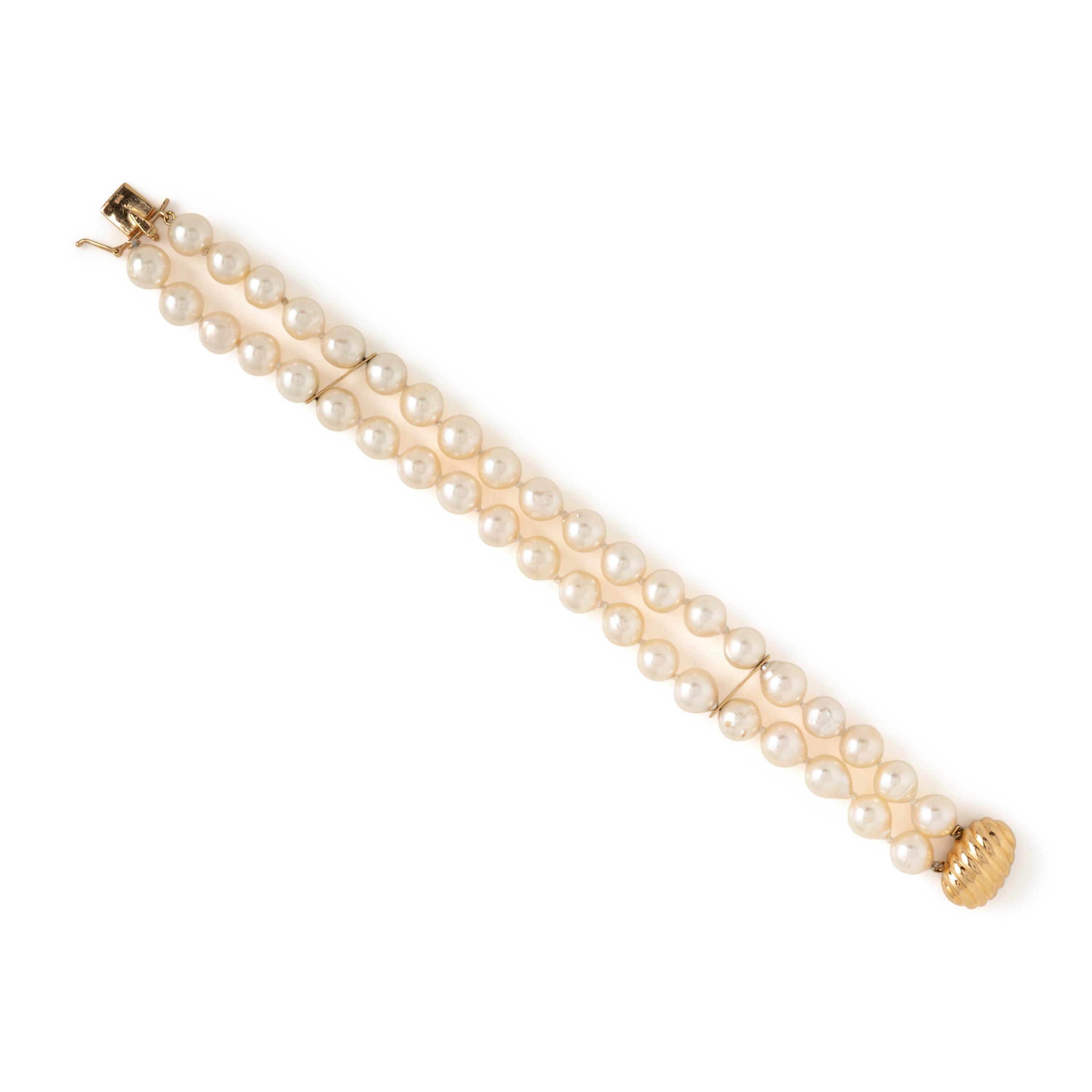 Cultured Pearl Necklace and Bracelet