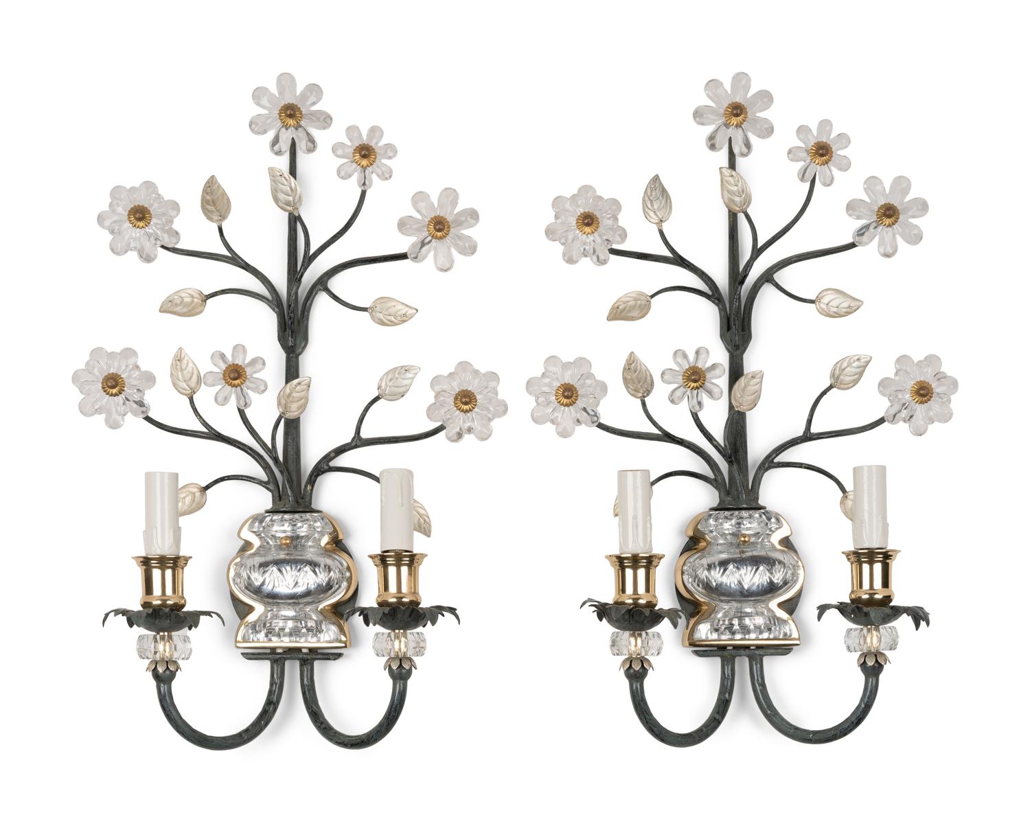 A Pair of Two-Light Sconces in the Style of Maison Baguès
