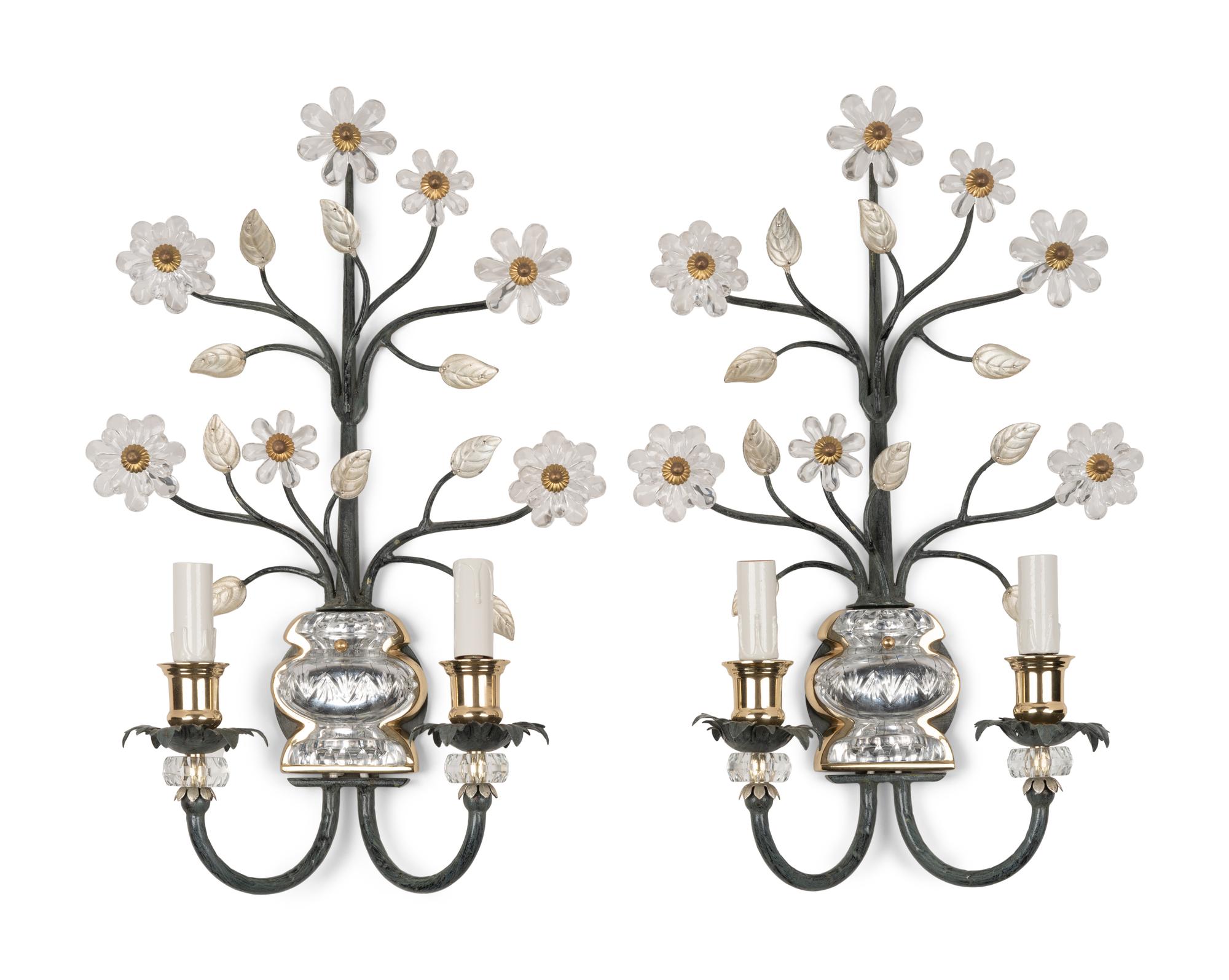 A Pair of Two-Light Sconces in the Style of Maison Baguès