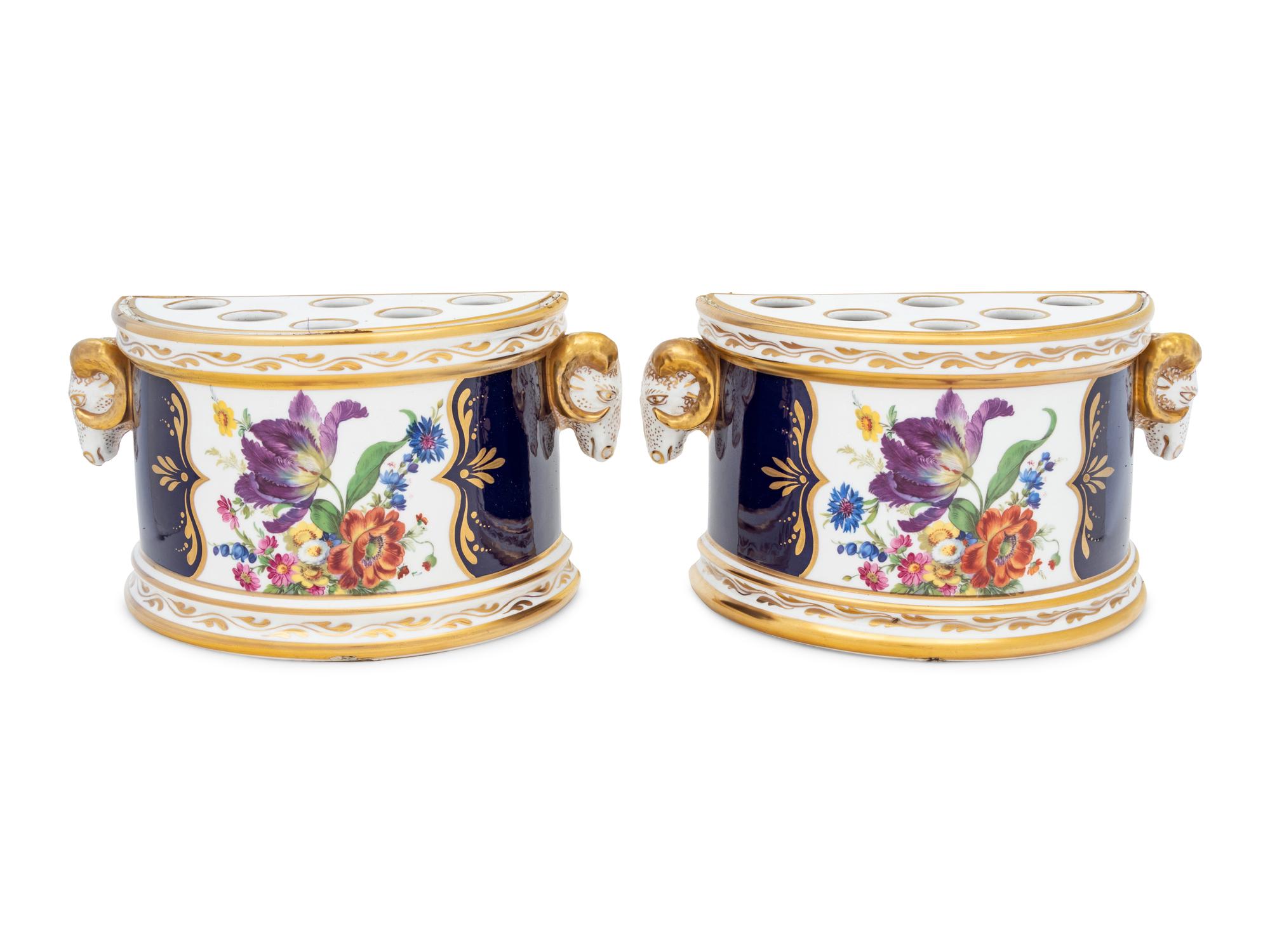 A Pair of Renwick & Clarke Porcelain Bough Pots