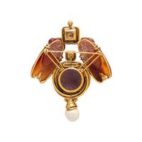 IRADJ MOINI, MULTICOLOR CICADA PIN