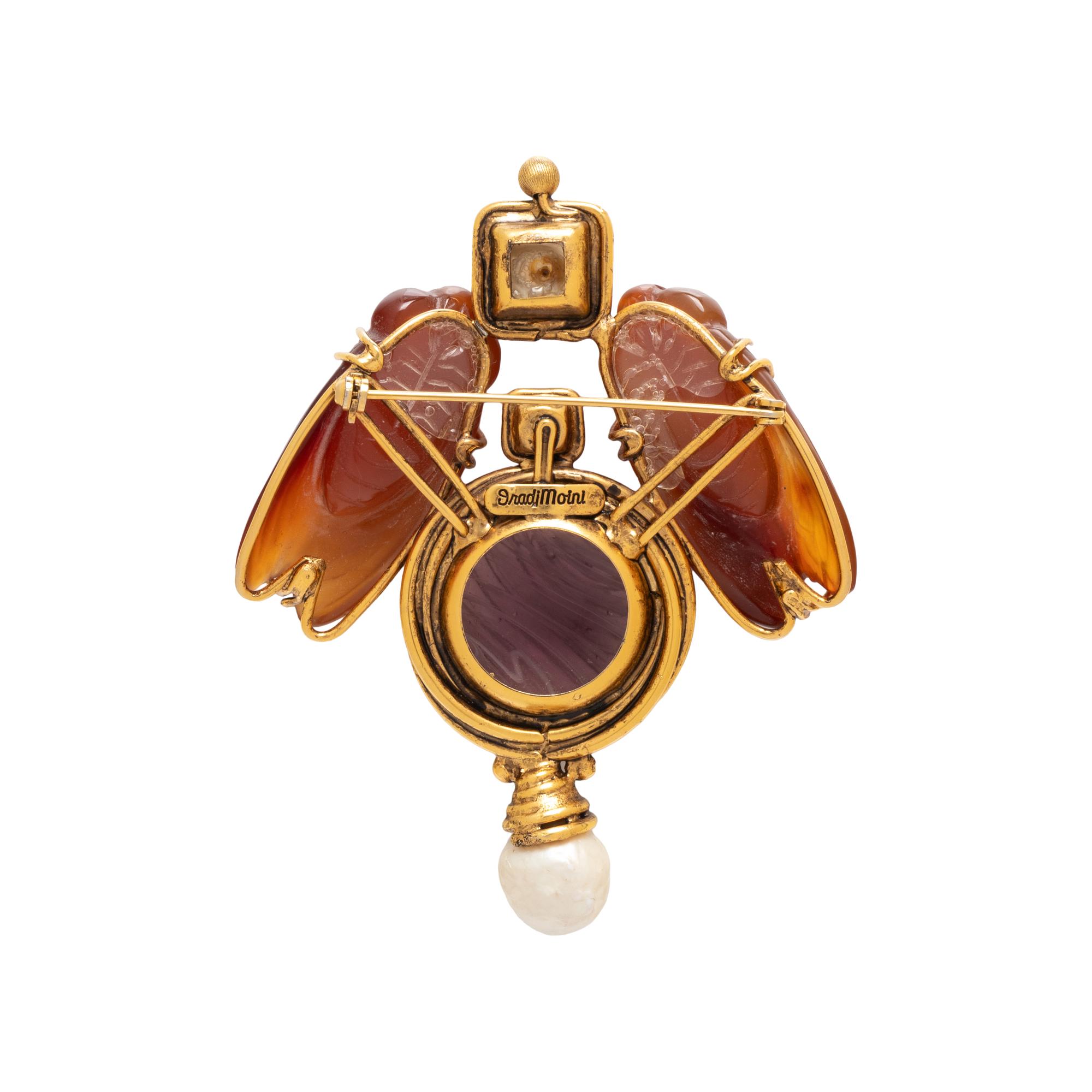 IRADJ MOINI, MULTICOLOR CICADA PIN