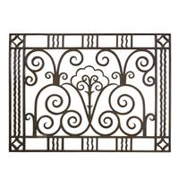 A Wrought Iron Panel 62.75" W x 1" D x 46.5" H — United States, Circa 1900