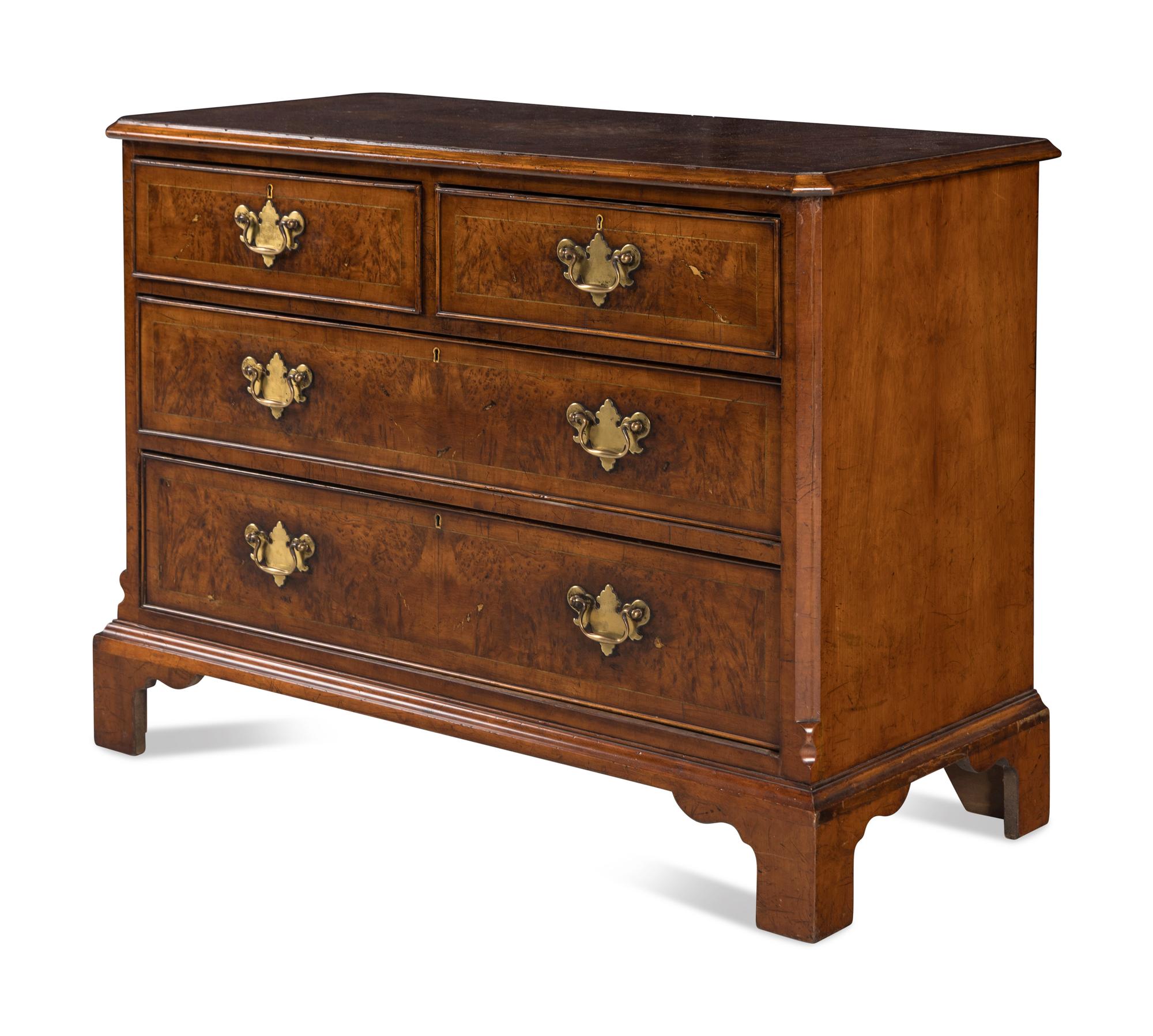 A George III Walnut Chest of Drawers