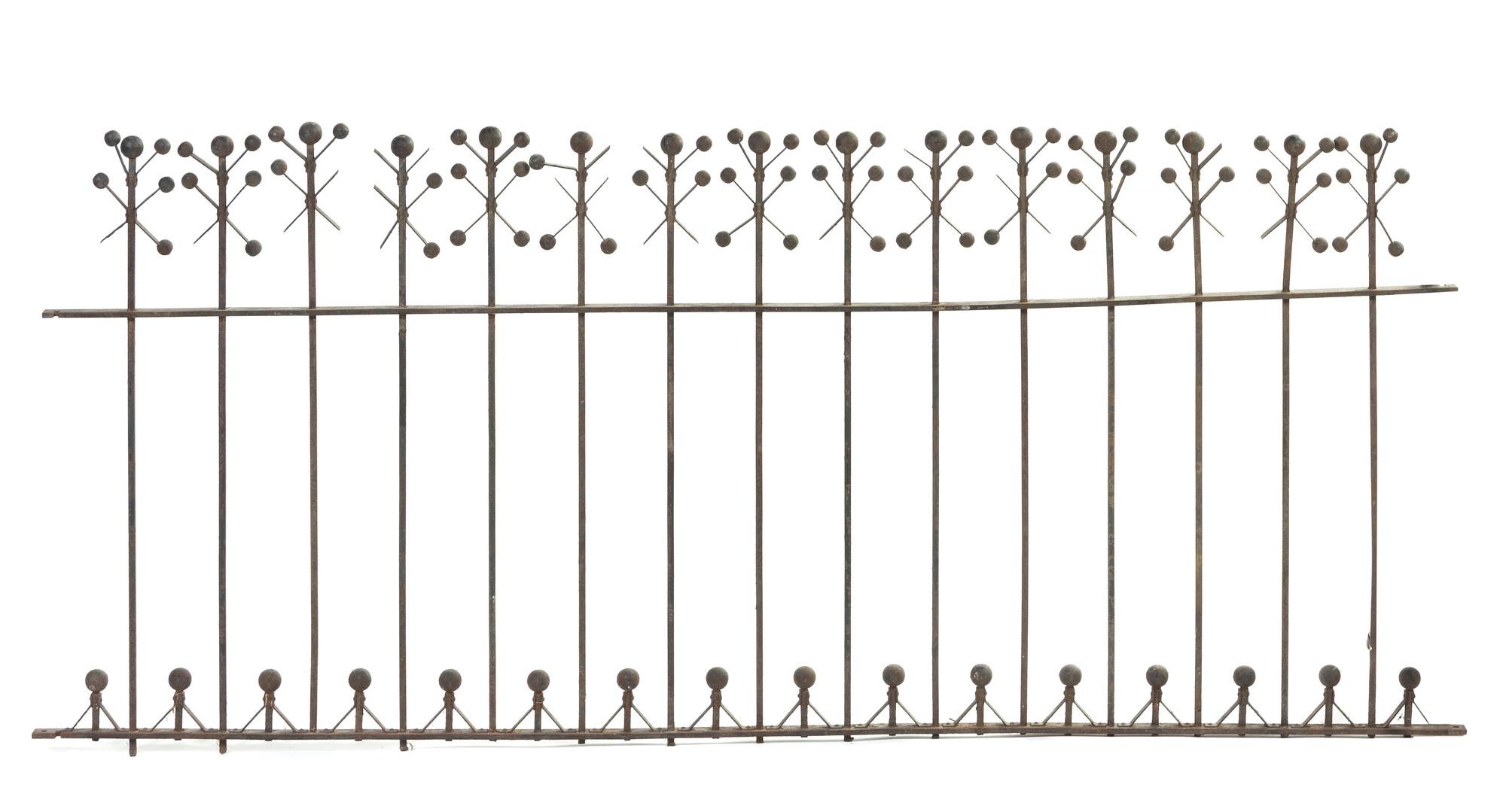 A Dankmar Adler and Louis Sullivan Wrought Iron Overdoor Grill from the Chicago Stock Exchange, Winslow Brothers Height 28 1/2 x width — CIRCA 1893