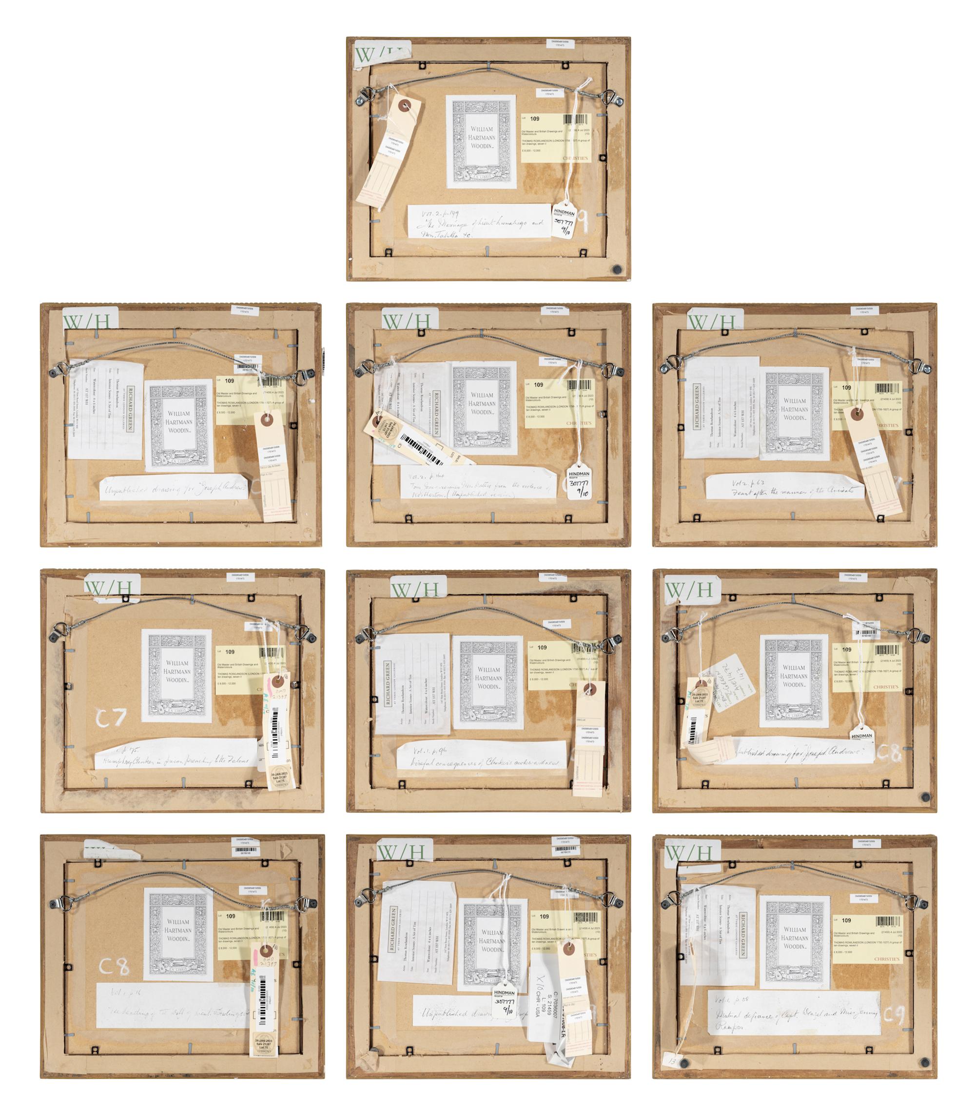 A Group of Ten Drawings: seven illustrations for The Adventures of Roderick Random , and three unpublished illustrations for The Adventures of Joseph Andrews, and His Friend Mr. Abraham Adams