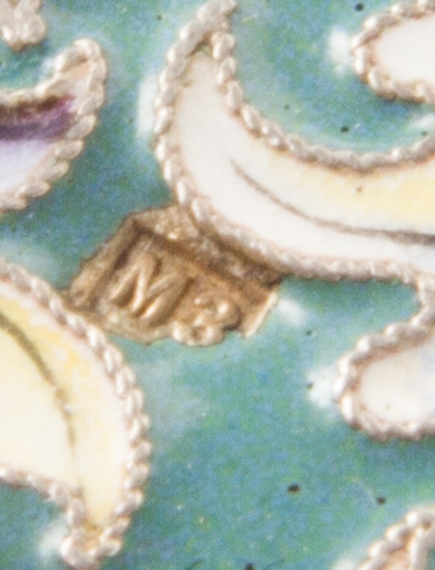 A Russian Enameled Silver Cigarette Case, Mark of Mikhail Zorin, Moscow, late 19th/early 20th century, the case worked with coiled fili