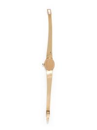 LUCIEN PICCARD, 14K YELLOW GOLD AND DIAMOND WRISTWATCH