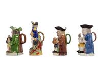Ten Staffordshire Pottery Toby Jugs