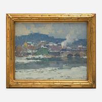 John Fulton Folinsbee (American, 1892-1972) Jersey Village, Winter