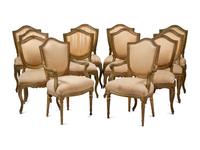 An Assembled Set of Twelve Venetian Painted Dining Chairs