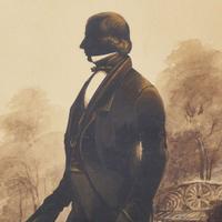 A group of five full-length silhouettes of gentlemen Various artists, American, English, and French, 1840s