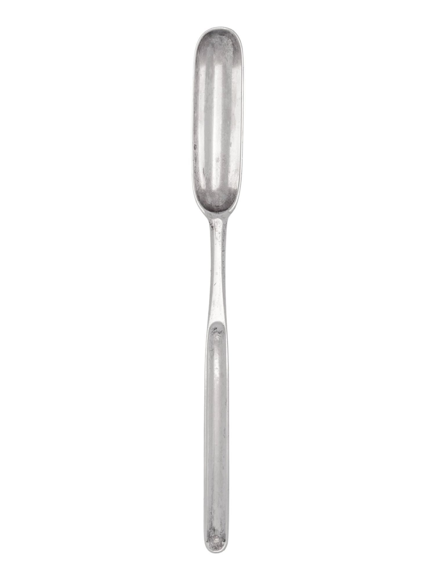 An Irish George III Silver Marrow Scoop