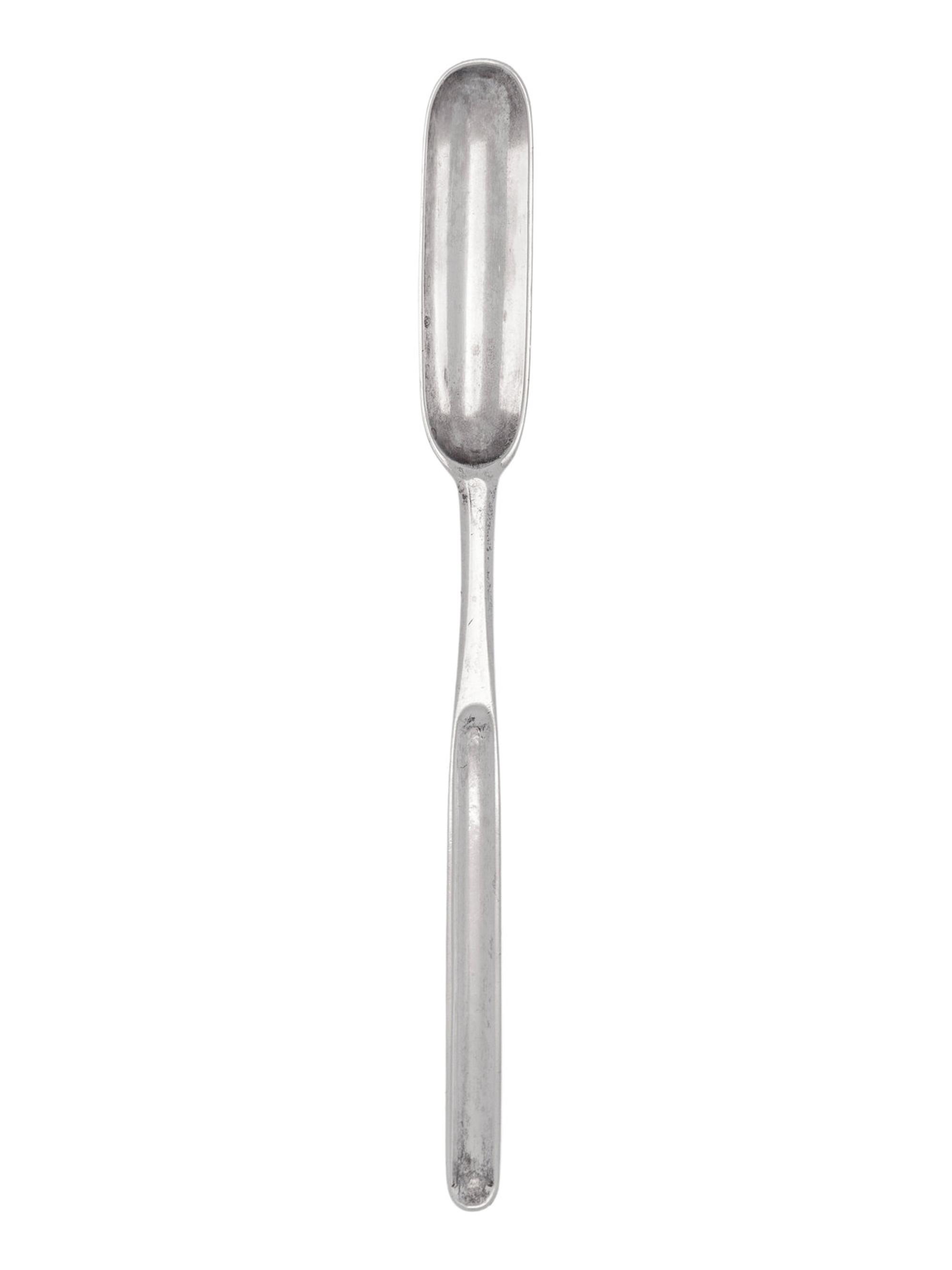 An Irish George III Silver Marrow Scoop