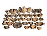 A Collection of Miniature Greek Painted Pottery Vessels