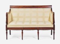 A small Federal carved mahogany sofa, Boston, MA, circa 1810