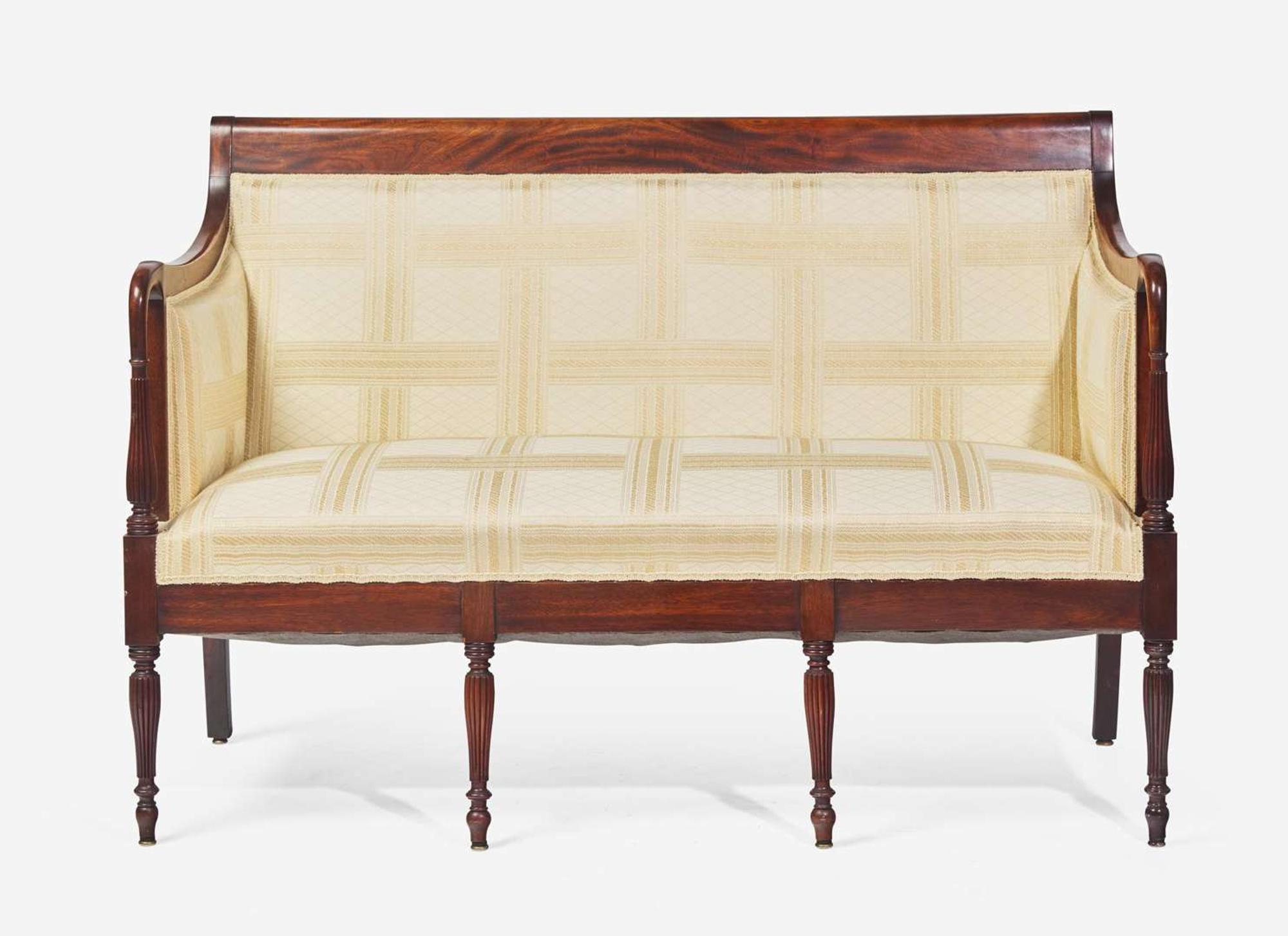 A small Federal carved mahogany sofa, Boston, MA, circa 1810