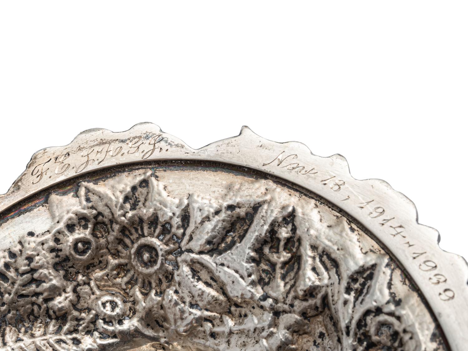Three American Silver Repousse Table Wares