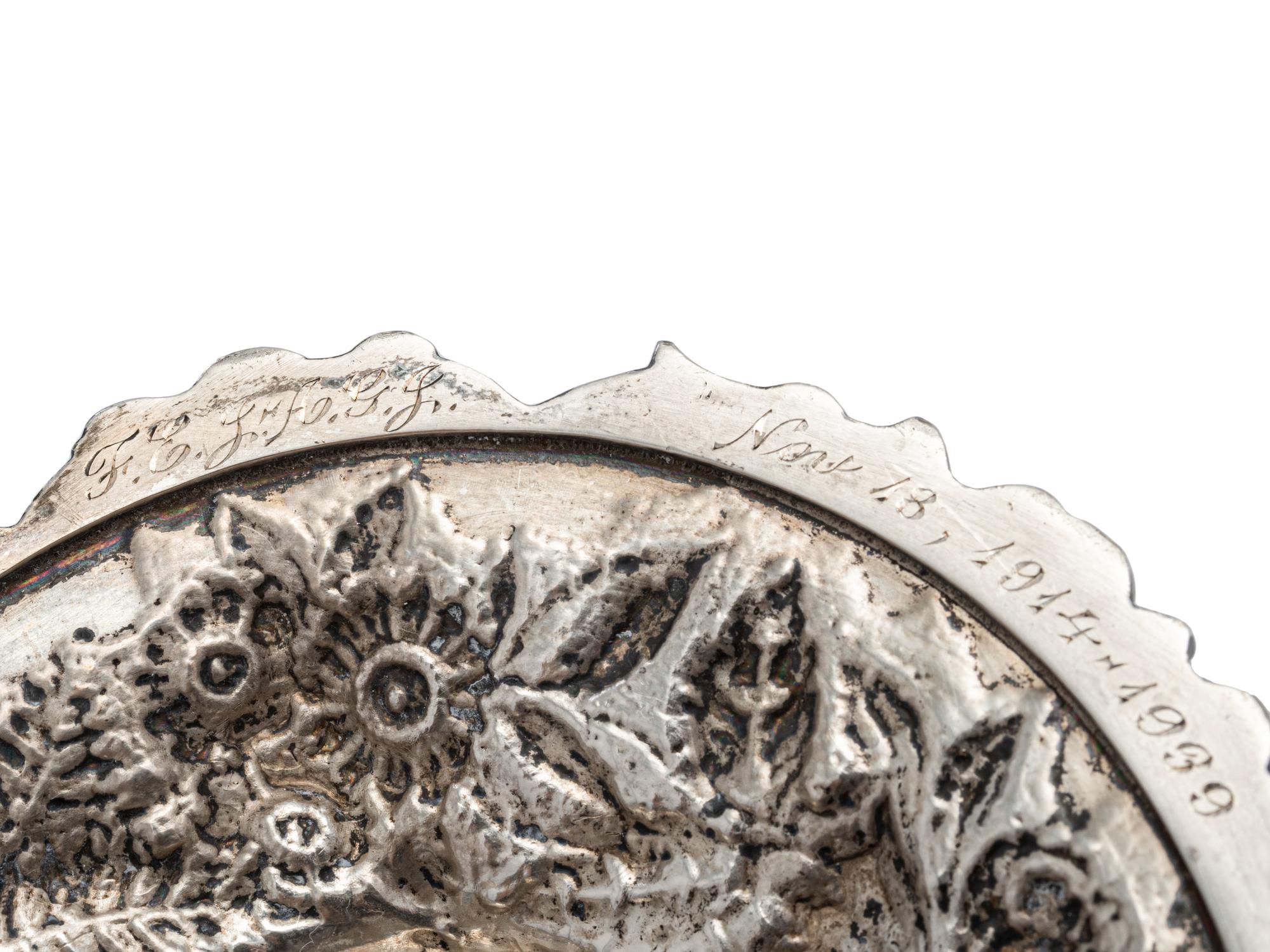 Three American Silver Repousse Table Wares