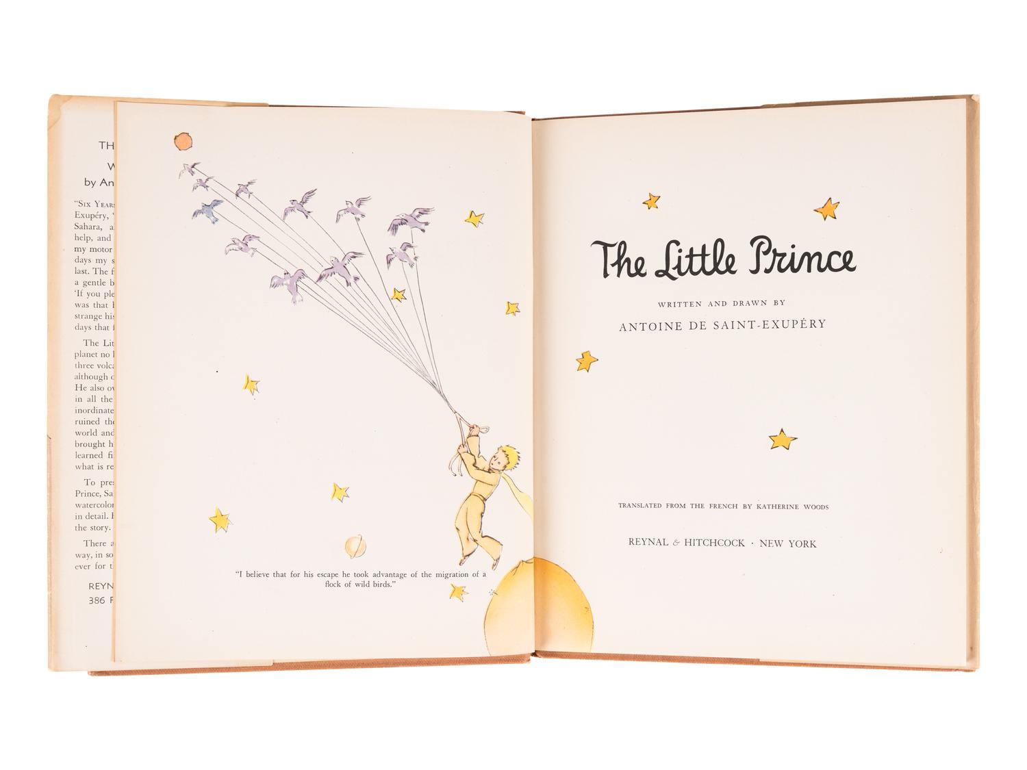 SAINT-EXUPERY, Antoine de (1900-1944). The Little Prince. New York: Reynal & Hitchcock, 1943.