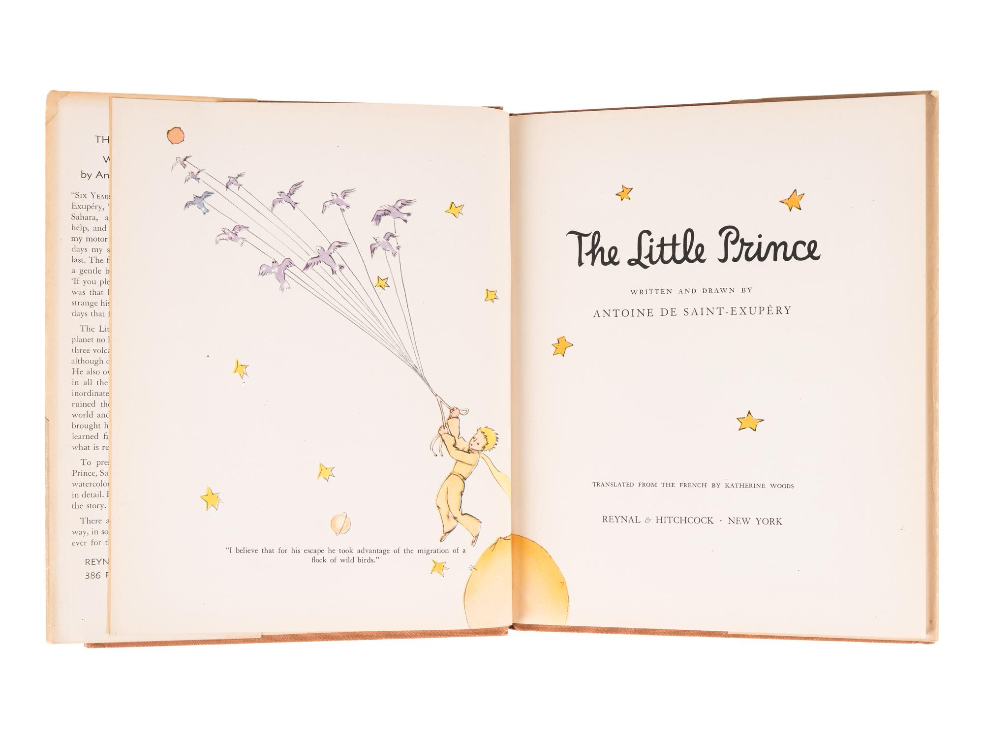 SAINT-EXUPERY, Antoine de (1900-1944). The Little Prince. New York: Reynal & Hitchcock, 1943.