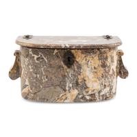 A Continental Marble Table Casket