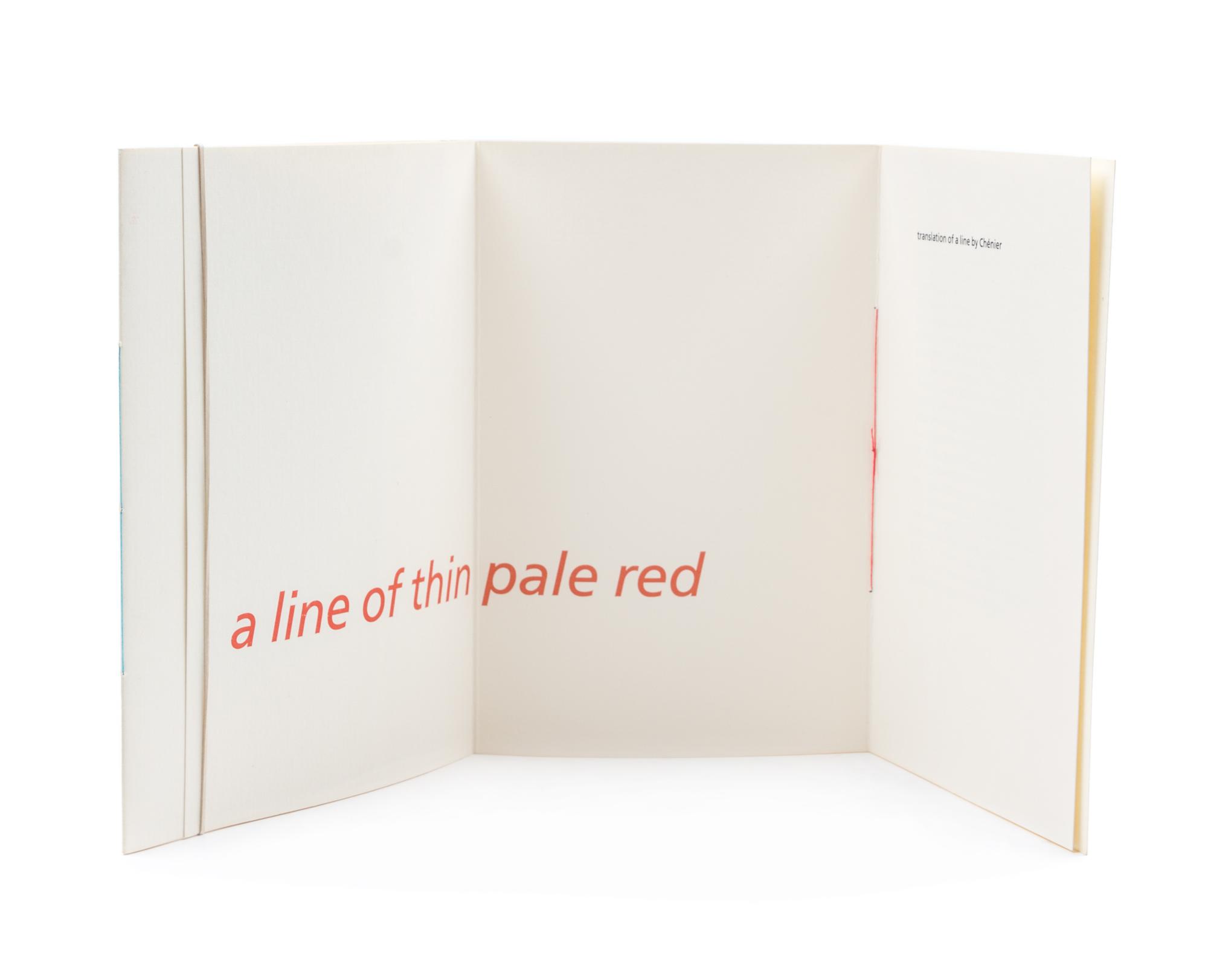 CUTTS, SIMON AND IAN HAMILTON FINLAY. Lines of Thin Pale Blue and Red. Nevers, 1990. (with one other)
