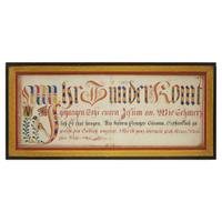 Fraktur: a Schewenkfelder hymn early 19th century