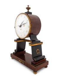 An Austrian Gilt Metal Mounted Part Ebonized Mahogany Clock