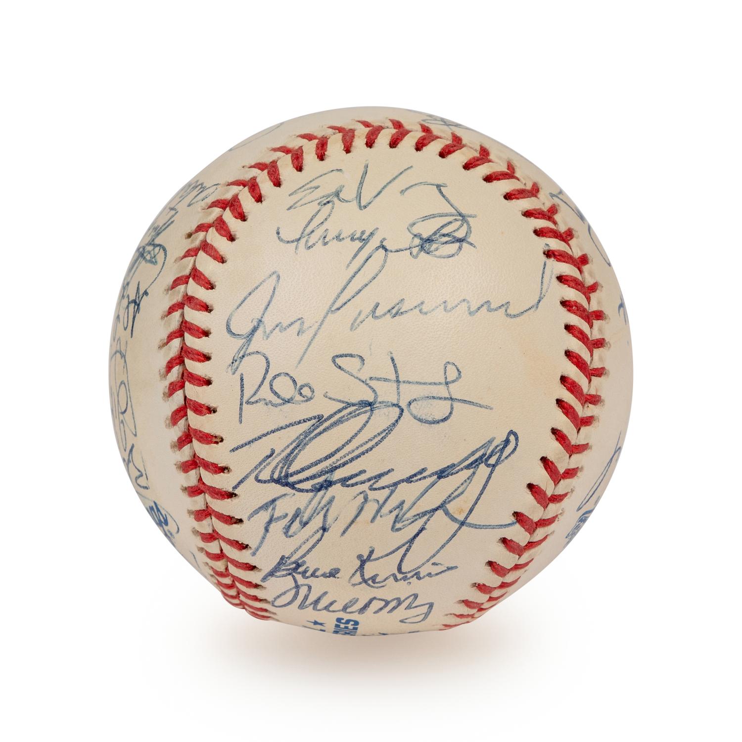 A 1997 Florida Marlins World Series Champions Team Signed Autograph Baseball - 33 Signatures (Beckett Authentication Services Letter)