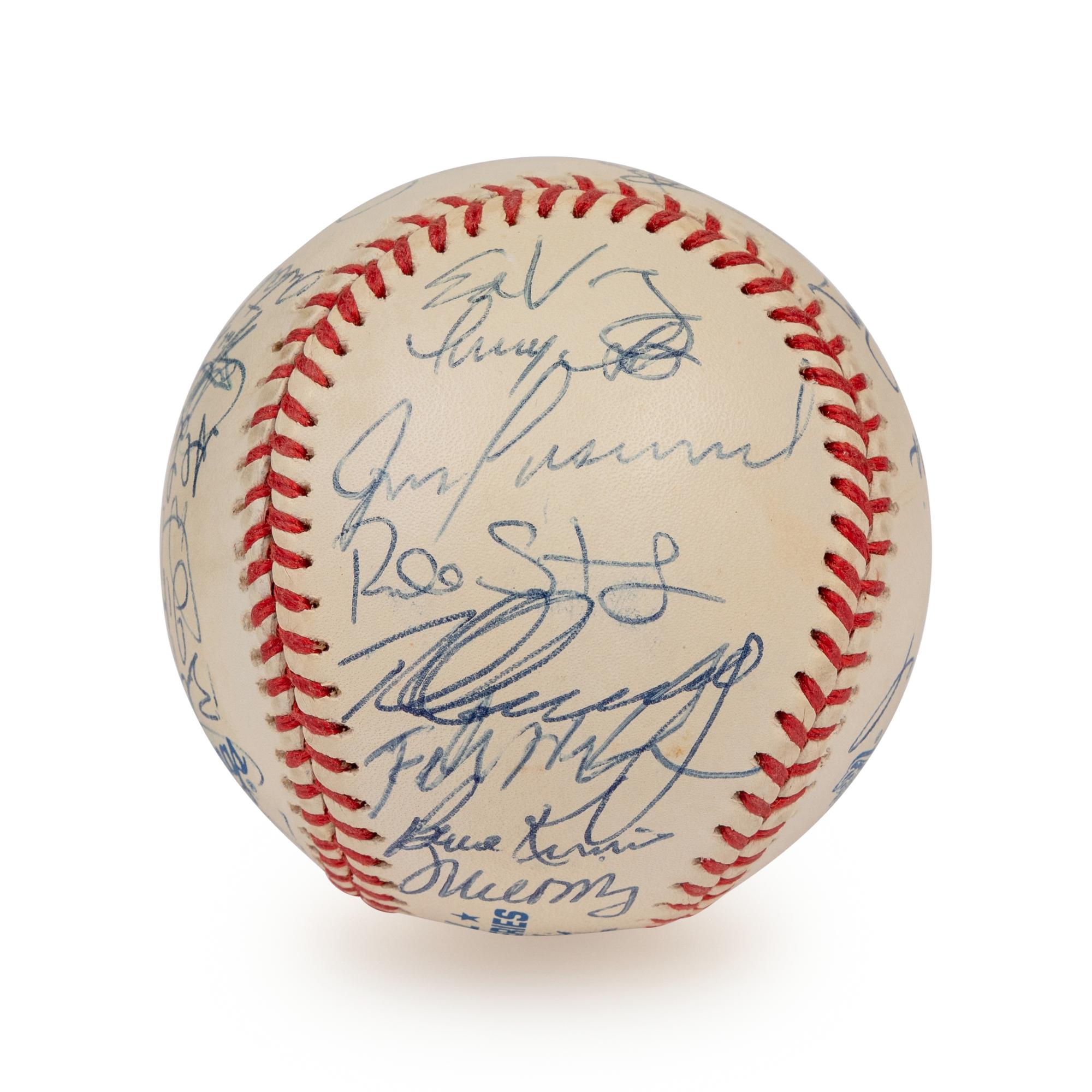 A 1997 Florida Marlins World Series Champions Team Signed Autograph Baseball - 33 Signatures (Beckett Authentication Services Letter)