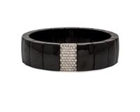 ROBERTO DEMEGLIO, CERAMIC AND DIAMOND STRETCH BRACELET