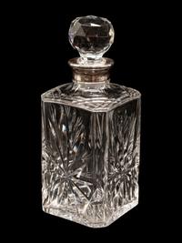 An Asprey & Co. Silver-Mounted Cut Glass Decanter