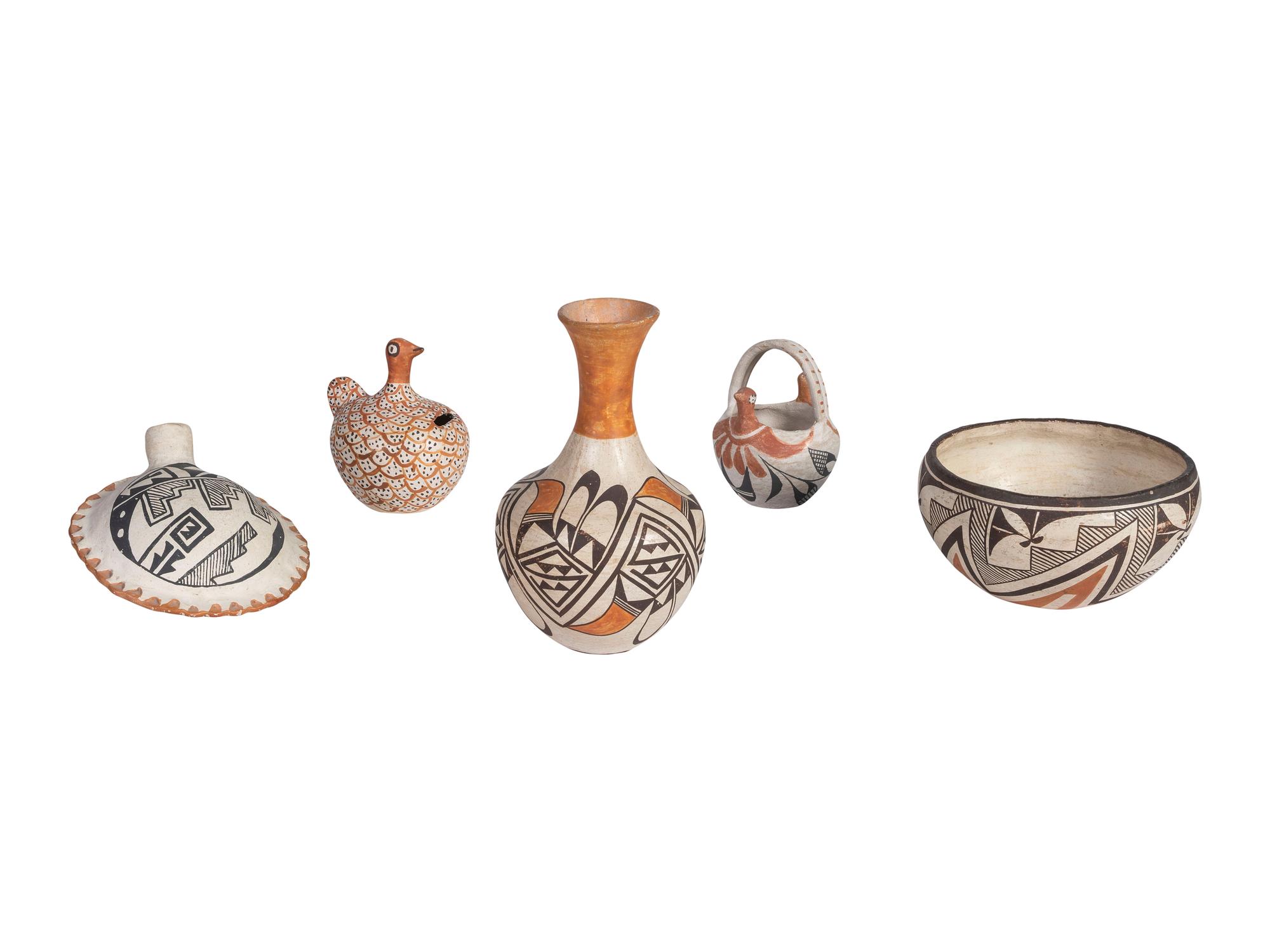Collection of Acoma Pottery