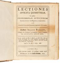 BARROW, Isaac (1630-1677). Lectiones opticae & geometricae . Edited by John Collins, with revisions and corrections by Isaac Newton. London: William Godbid for Robert Scott, 1674.