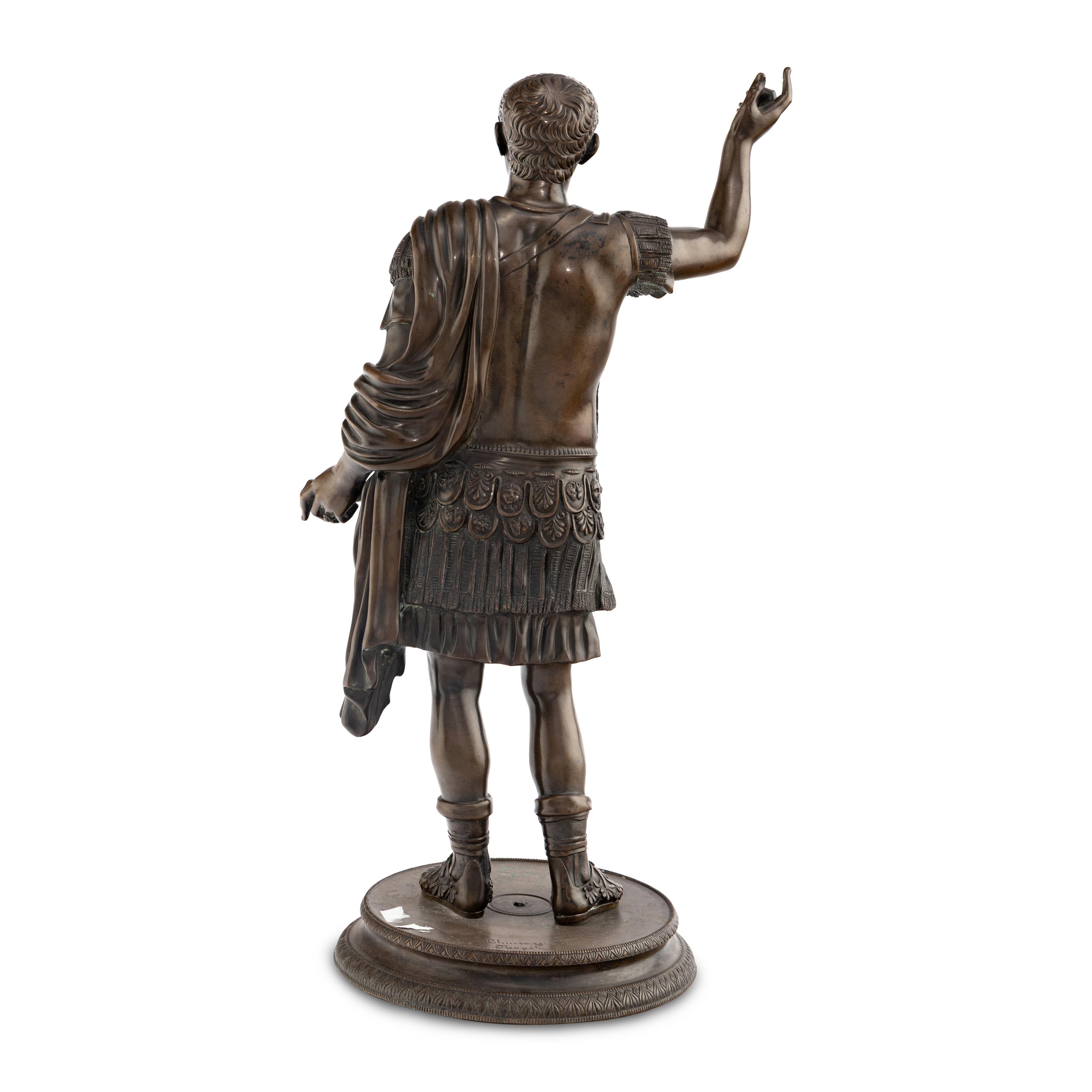 An Italian Bronze Figure of Augustus of Prima Porta