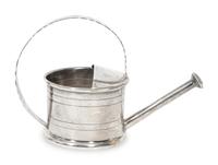 An American Fisher Sterling Silver Water Pitcher and A Cartier Sterling Silver Novelty Model of a Watering Can