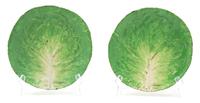 A Group of Majolica Lettuce Plates Diameter 9 inches. — 19TH CENTURY