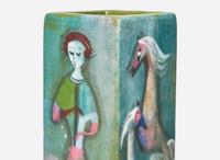 Polia Pillin, Vase with Women and Horses