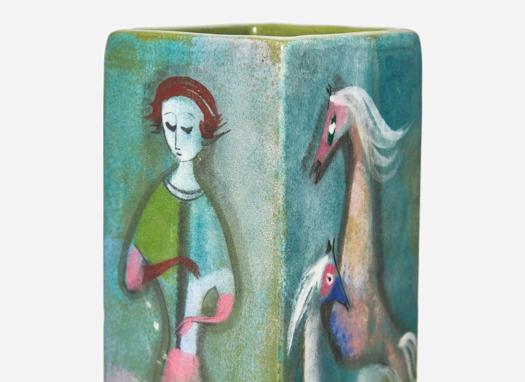 Polia Pillin, Vase with Women and Horses