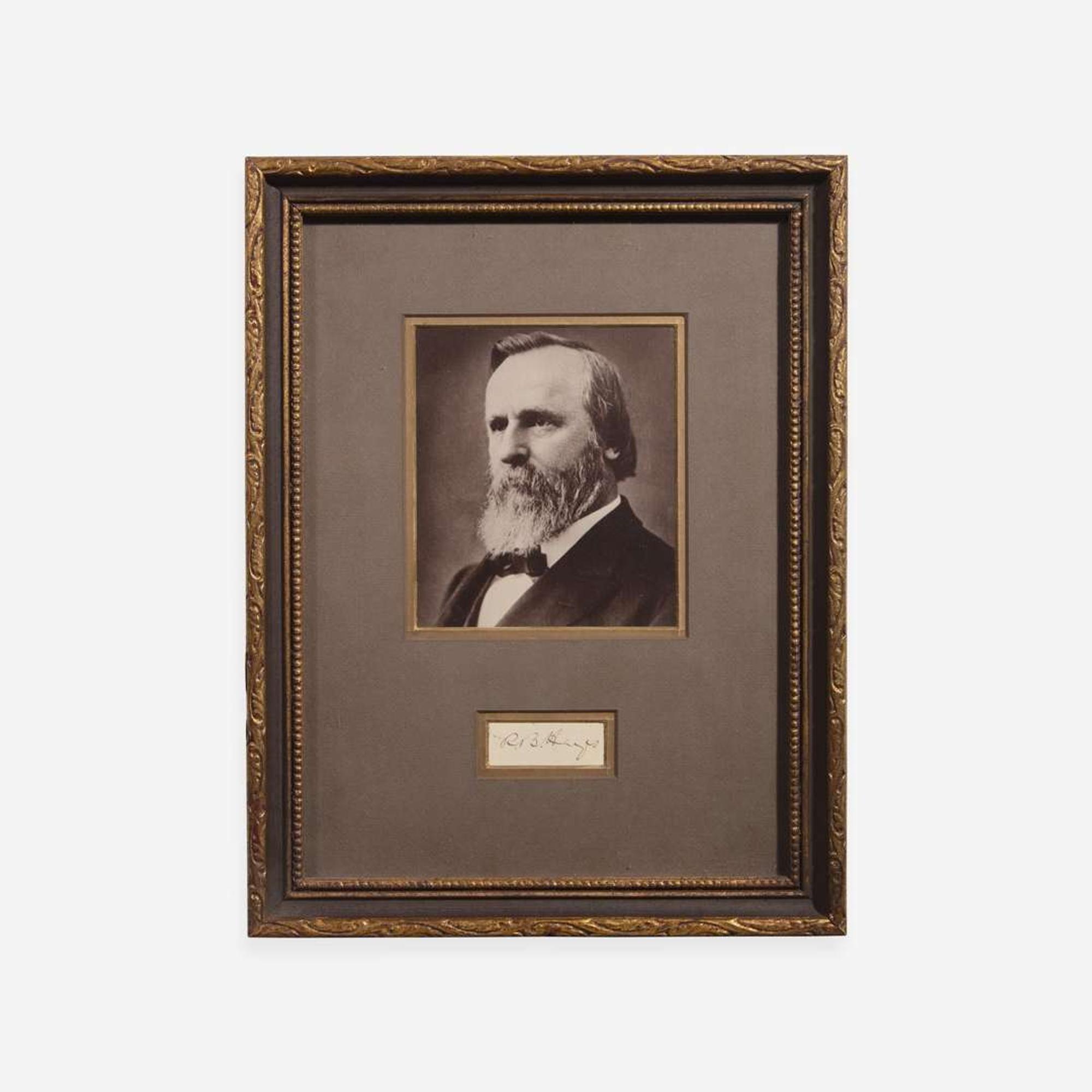 [Presidential] Hayes, Rutherford B., and James Garfield and Chester A. Arthur, et al. Group of 5 Cut Presidential Signatures