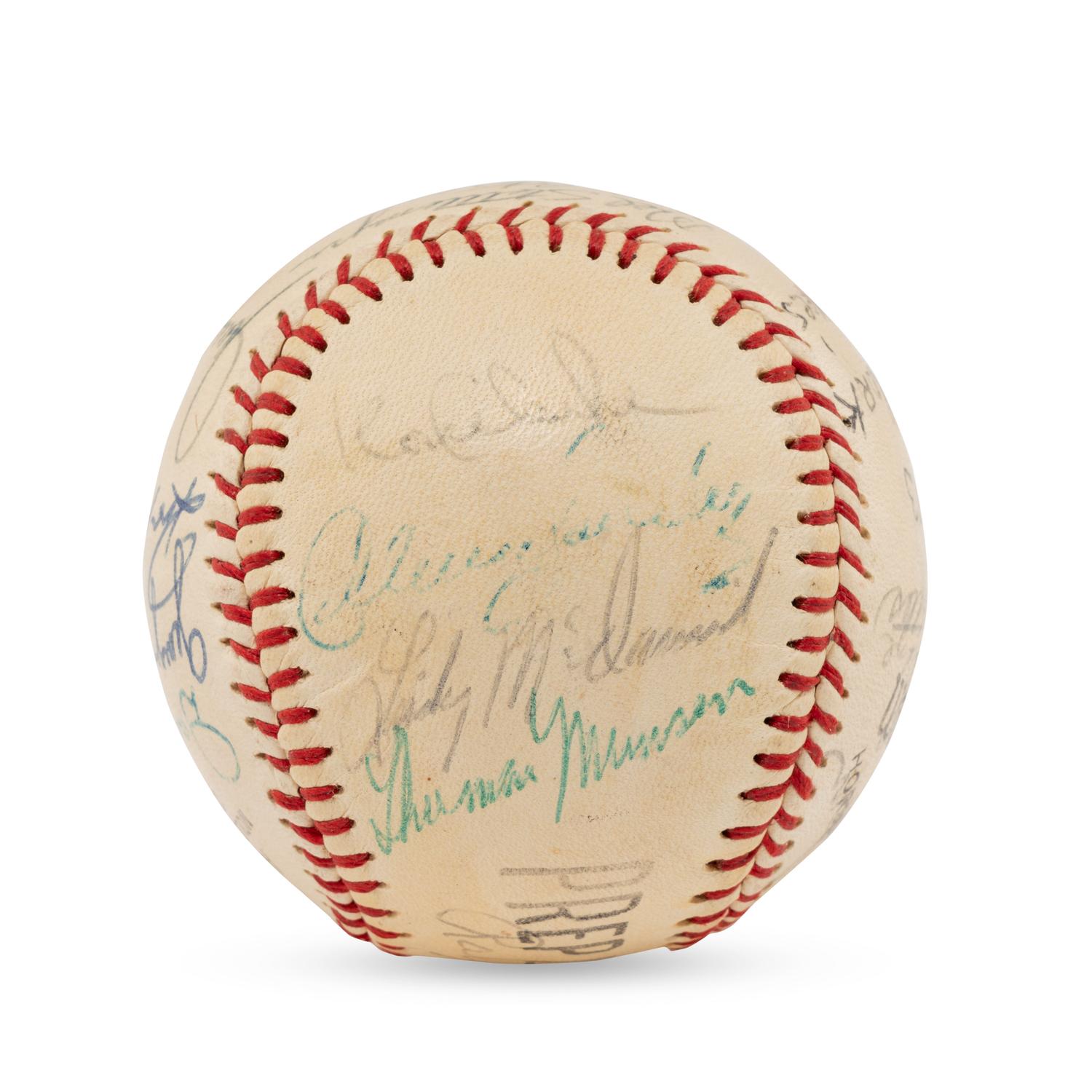 A 1973 New York Yankees Team Signed Autograph Baseball (Beckett Authentication Services Letter of Authenticity)
