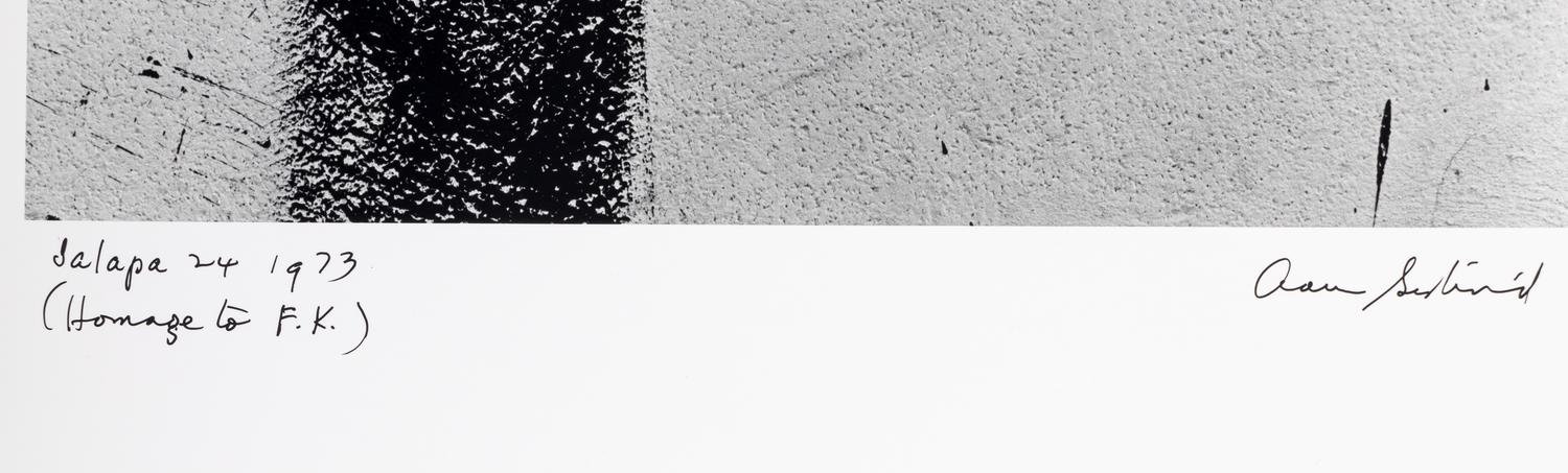 Aaron Siskind (1903-1991) Jalapa 24 (Homage to Franz Kline), 1973
