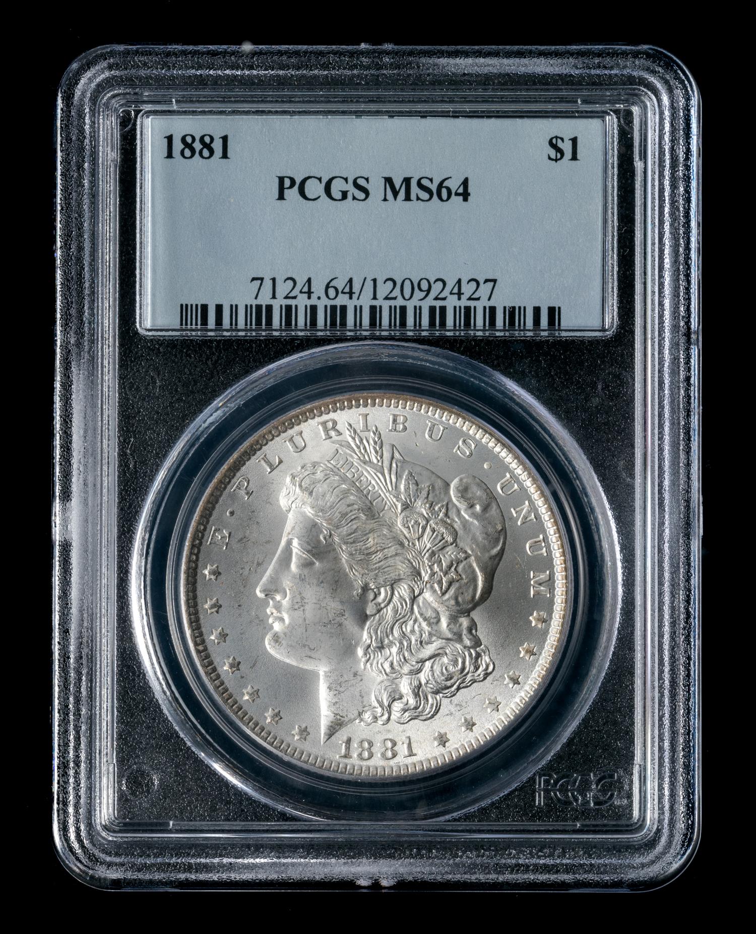 A United States 1881 Morgan Silver Dollar Coin
