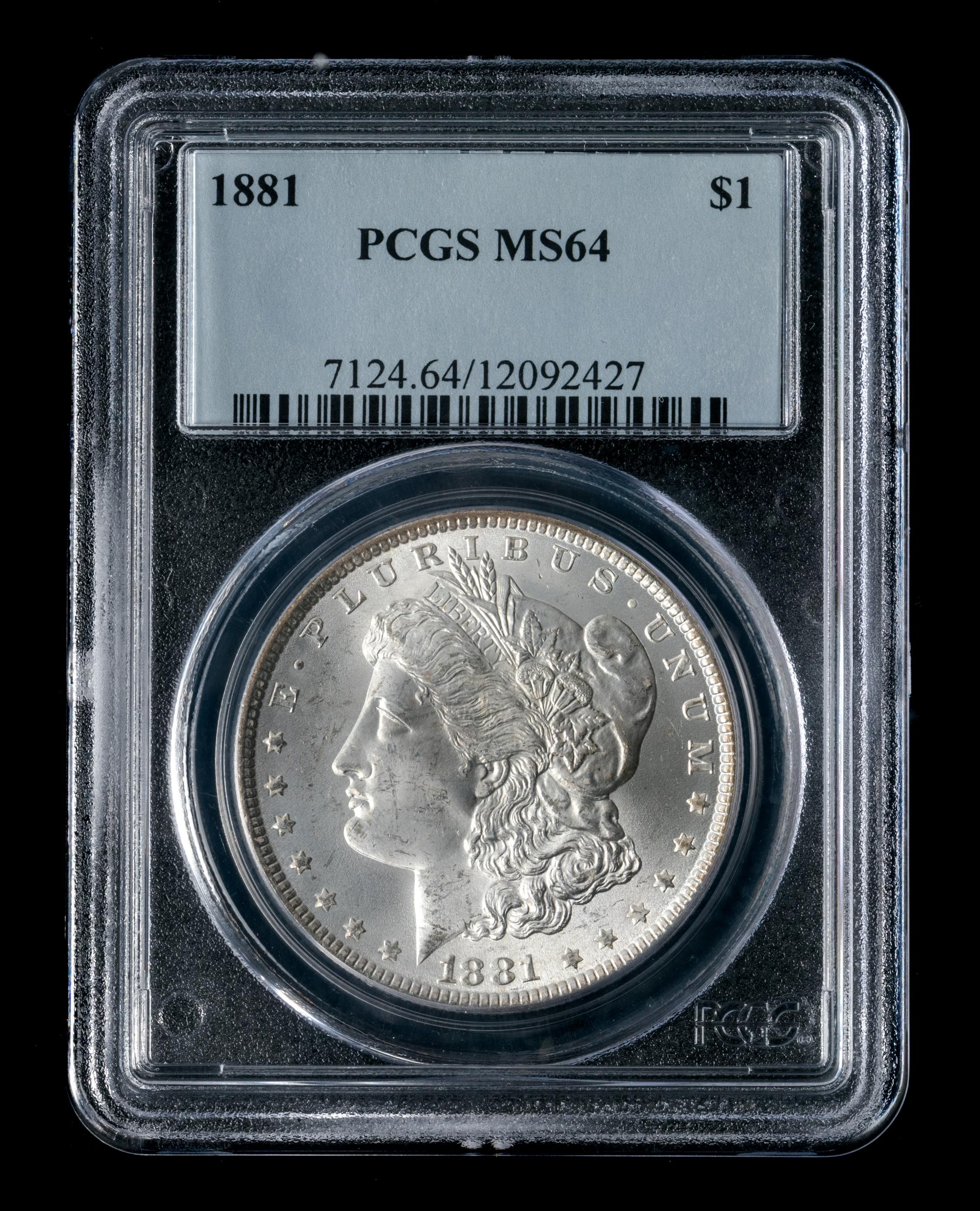 A United States 1881 Morgan Silver Dollar Coin