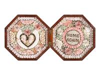 A Shellwork Floral Heart Double Sailor's Valentine