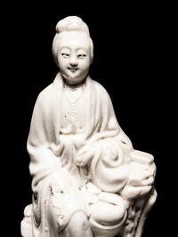 A Chinese Blanc-de-Chine Figure of Guanyin